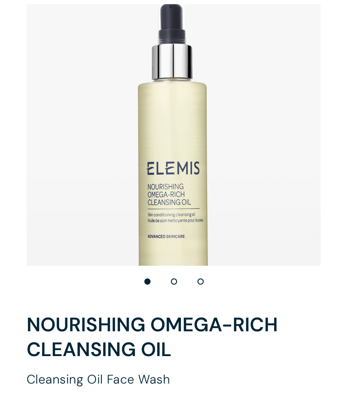 Nourishing Omega rich cleansing oil
